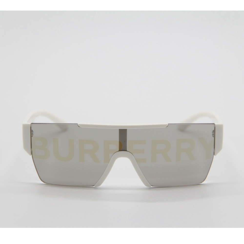 NEW BURBERRY BE4291 3007/H UNISEX SHIELD SUNGLASSES BURBERRY BE4291 WHITE - Picture 4 of 13
